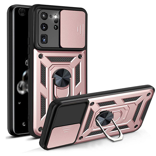 Techsuit - CamShield sorozat - Samsung Galaxy S20 Ultra 4G / S20 Ultra 5G - Rose Gold (KF2327383)