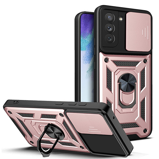 Techsuit - CamShield sorozat - Samsung Galaxy S21 5G - Rose Gold (KF2327575)