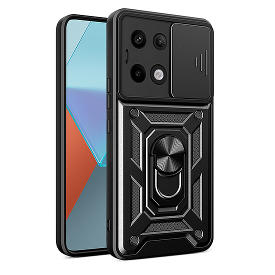 Techsuit - CamShield sorozat - Xiaomi Redmi Note 13 Pro 5G / Poco X6 - Fekete