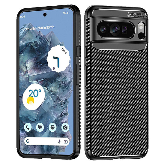 Techsuit - CarbonFiber - Google Pixel 9 Pro XL - fekete (KF2327803)