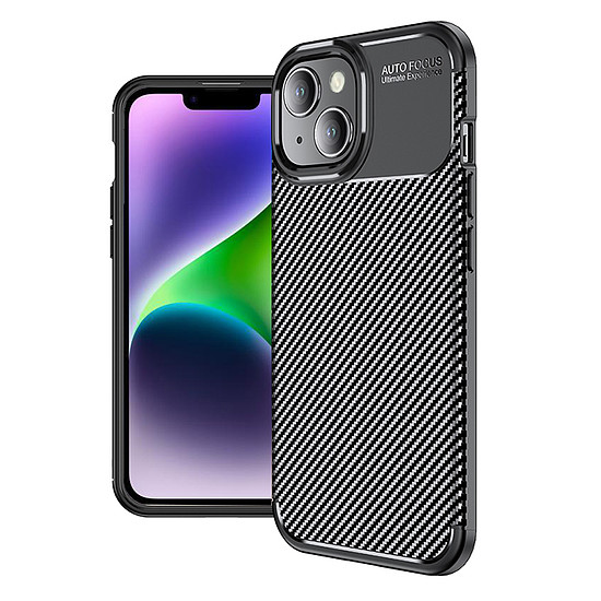 Techsuit - CarbonFiber - iPhone 13 - Fekete (KF2327736)