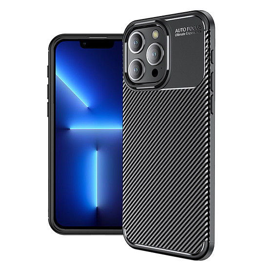 Techsuit - CarbonFiber - iPhone 13 Pro - Fekete (KF2327737)