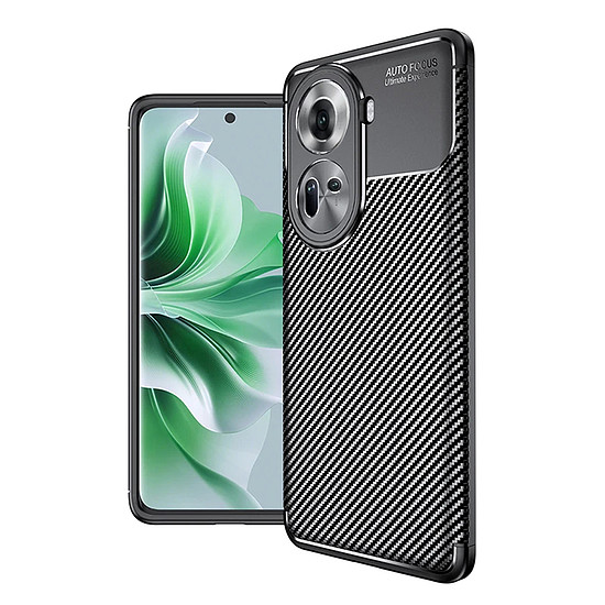 Techsuit - CarbonFiber - Oppo Reno11 - Fekete