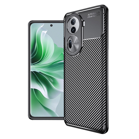 Techsuit - CarbonFiber - Oppo Reno11 Pro - Fekete