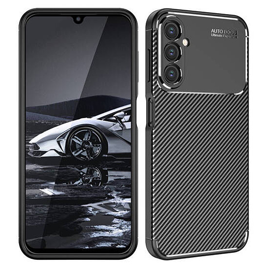 Techsuit - CarbonFiber - Samsung Galaxy A15 4G / A15 5G - fekete