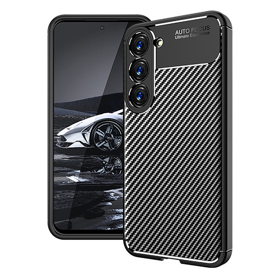 Techsuit - CarbonFiber - Samsung Galaxy S23 - Fekete