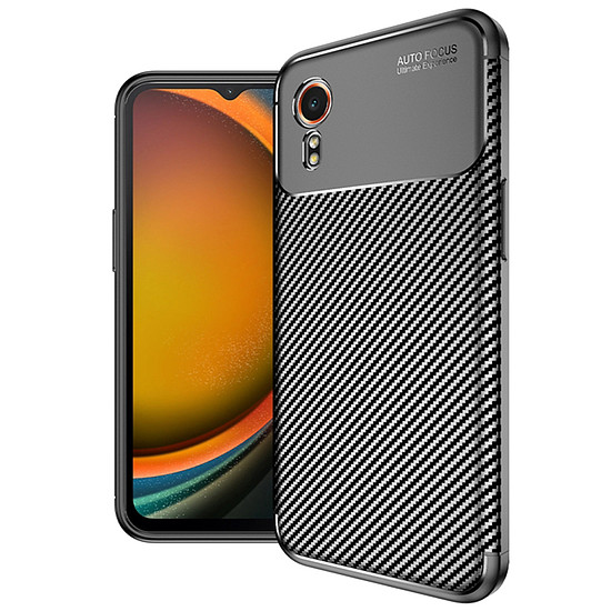 Techsuit - CarbonFiber - Samsung Galaxy Xcover7 - Fekete