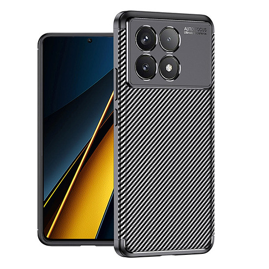 Techsuit - CarbonFiber - Xiaomi Poco F6 Pro - Fekete