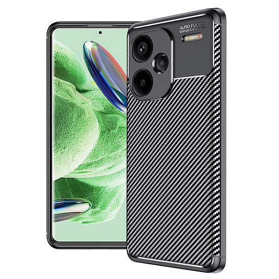 Techsuit - CarbonFiber - Xiaomi Redmi Note 13 Pro+ 5G - Fekete