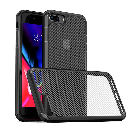 Techsuit - CarbonFuse - Iphone 7 Plus / 8 Plus - Fekete (KF232046)