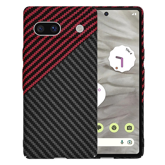 Techsuit - Carbonite FiberShell - Google Pixel 7a - Red Vortex (KF2334495)