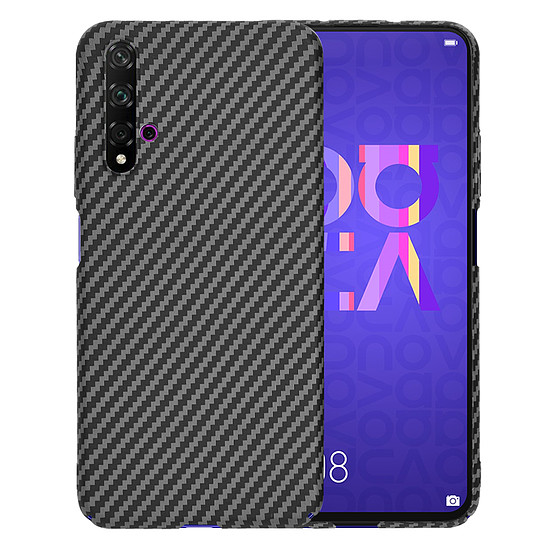 Techsuit - Carbonite FiberShell - Huawei Nova 5T / Honor 20 - Fekete