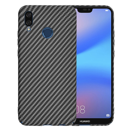 Techsuit - Carbonite FiberShell - Huawei P20 Lite - Fekete