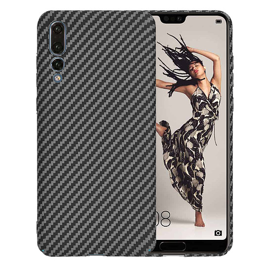 Techsuit - Carbonite FiberShell - Huawei P20 Pro - Fekete (KF2334384)