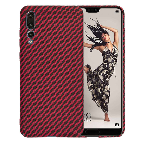 Techsuit - Carbonite FiberShell - Huawei P20 Pro - Piros (KF2334386)