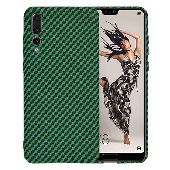 Techsuit - Carbonite FiberShell - Huawei P20 Pro - zöld (KF2334385)