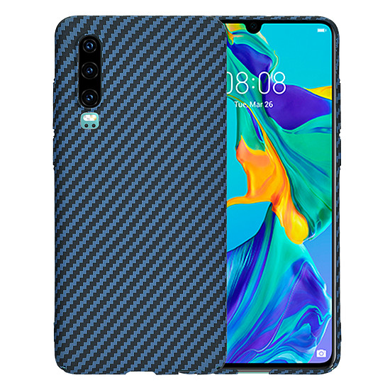 Techsuit - Carbonite FiberShell - Huawei P30 - Cián (KF2334398)