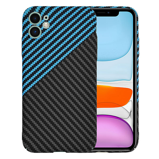 Techsuit - Carbonite FiberShell - iPhone 11 - Blue Pulse (KF2333179)