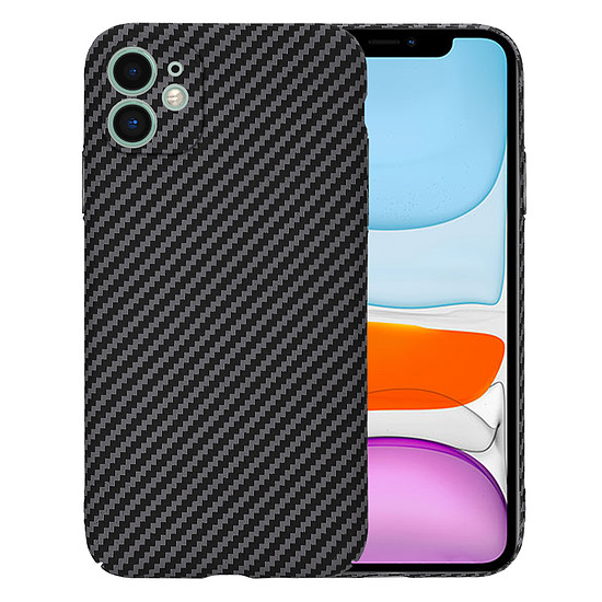 Techsuit - Carbonite FiberShell - iPhone 11 - Fekete (KF2331398)