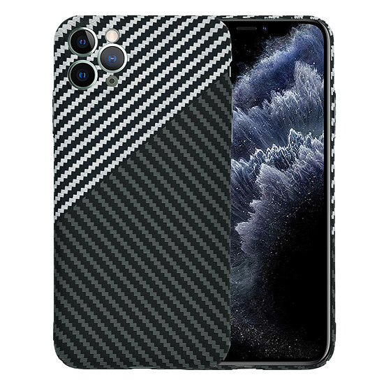 Techsuit - Carbonite FiberShell - iPhone 11 Pro Max - Stealth Grey