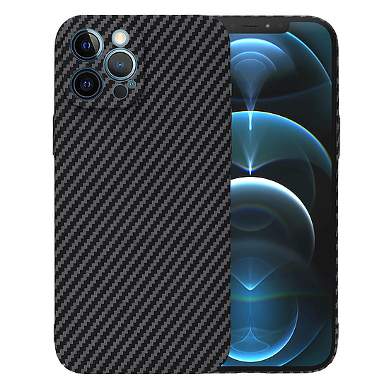 Techsuit - Carbonite FiberShell - iPhone 12 Pro Max - Fekete