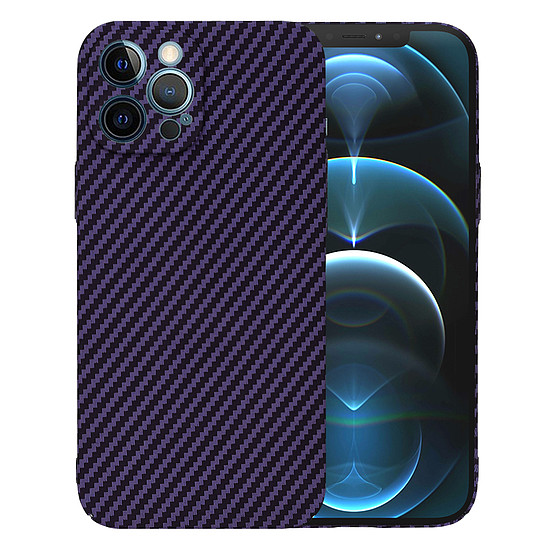 Techsuit - Carbonite FiberShell - iPhone 12 Pro Max - Lila