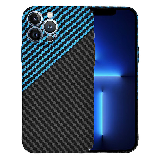 Techsuit - Carbonite FiberShell - iPhone 13 Pro Max - Blue Pulse (KF2333219)