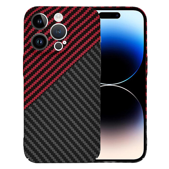 Techsuit - Carbonite FiberShell - iPhone 14 Pro - Red Vortex (KF2333231)