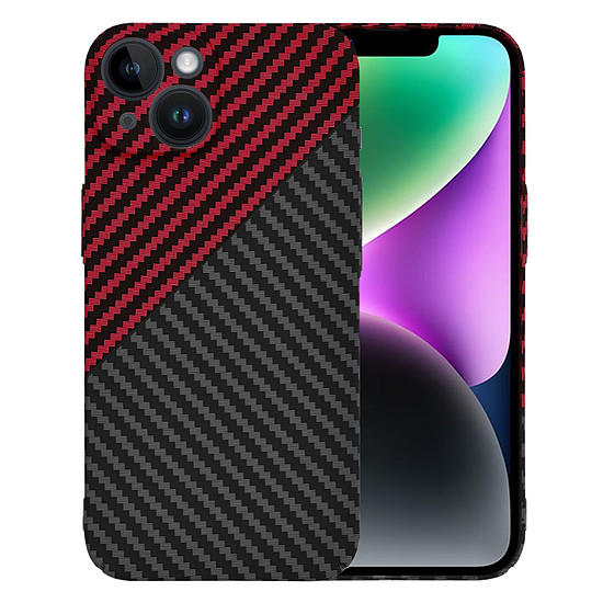 Techsuit - Carbonite FiberShell - iPhone 14 - Red Vortex (KF2333226)