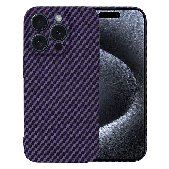 Techsuit - Carbonite FiberShell - iPhone 15 Pro - Lila