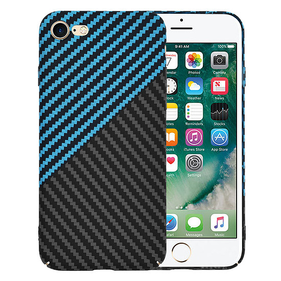 Techsuit - Carbonite FiberShell - iPhone 7 / iPhone 8 / iPhone SE 2, SE 2020 / iPhone SE 3, SE 2022 - Blue Pulse (KF2333886)