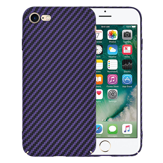 Techsuit - Carbonite FiberShell - iPhone 7 / iPhone 8 / iPhone SE 2, SE 2020 / iPhone SE 3, SE 2022 - Lila (KF2333888)