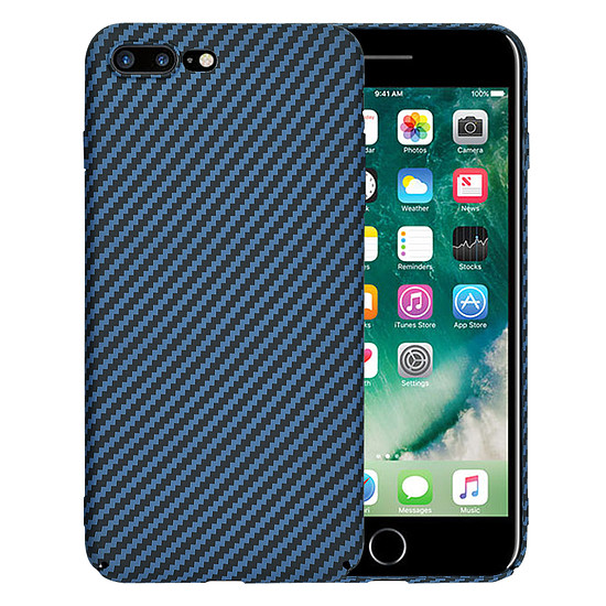 Techsuit - Carbonite FiberShell - iPhone 7 Plus / iPhone 8 Plus - Cián (KF2334598)