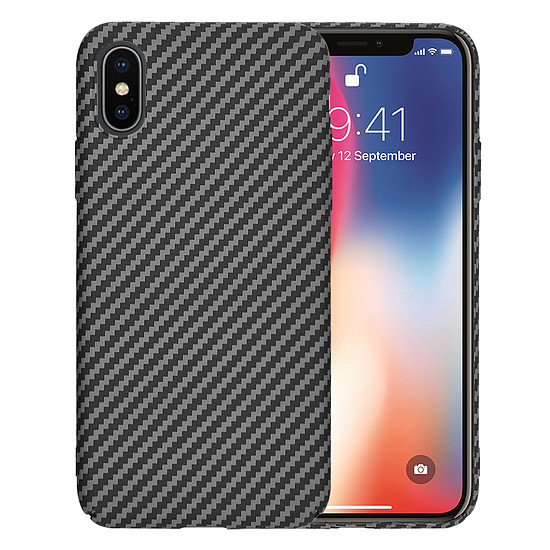 Techsuit - Carbonite FiberShell - iPhone X / iPhone XS - Fekete (KF2334576)