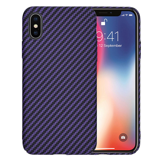 Techsuit - Carbonite FiberShell - iPhone X / iPhone XS - Lila (KF2334581)