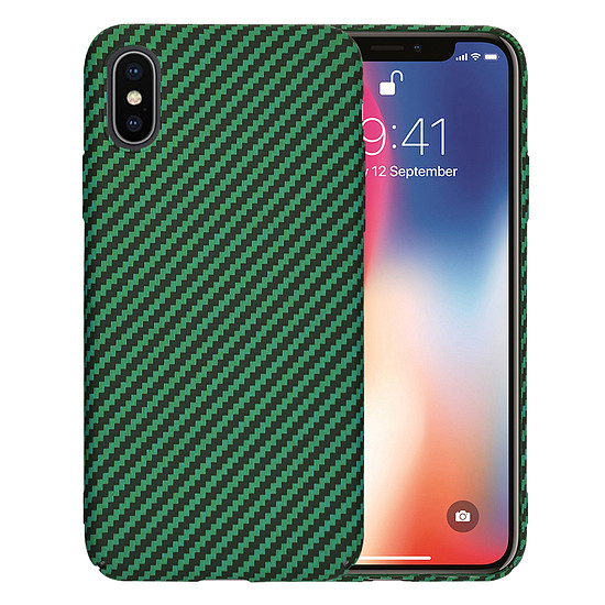 Techsuit - Carbonite FiberShell - iPhone X / iPhone XS - zöld (KF2334577)