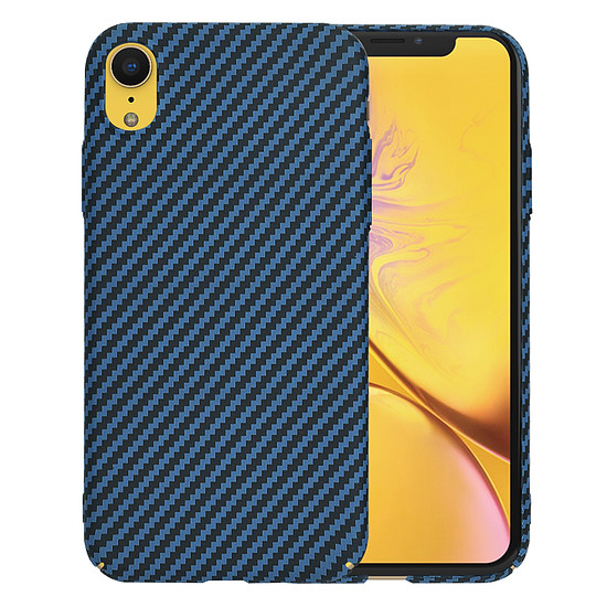 Techsuit - Carbonite FiberShell - iPhone XR - Cián (KF2334574)