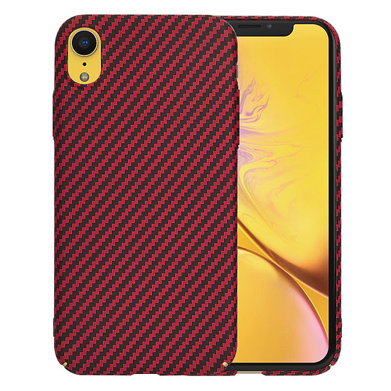 Techsuit - Carbonite FiberShell - iPhone XR - Piros (KF2334570)