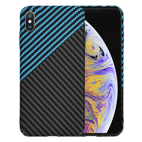 Techsuit - Carbonite FiberShell - iPhone XS Max - Blue Pulse (KF2334587)