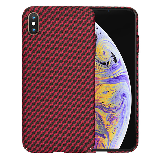 Techsuit - Carbonite FiberShell - iPhone XS Max - Piros (KF2334586)