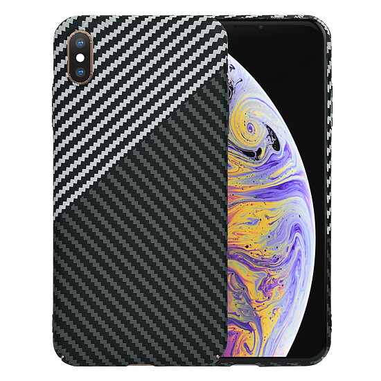 Techsuit - Carbonite FiberShell - iPhone XS Max - Stealth Grey (KF2334588)