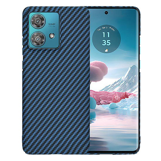 Techsuit - Carbonite FiberShell - Motorola Edge 40 Neo - Cián (KF2333737)