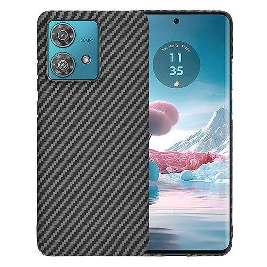 Techsuit - Carbonite FiberShell - Motorola Edge 40 Neo - Fekete (KF2333731)