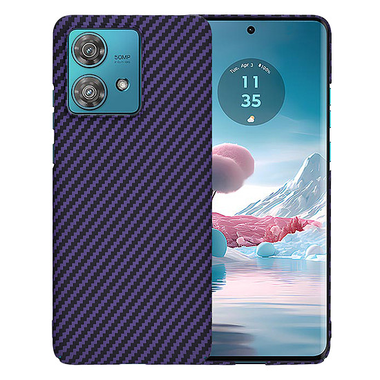 Techsuit - Carbonite FiberShell - Motorola Edge 40 Neo - Lila (KF2333736)