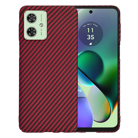 Techsuit - Carbonite FiberShell - Motorola Moto G54 / Moto G54 Power Edition / Moto G64 - piros (KF2333749)