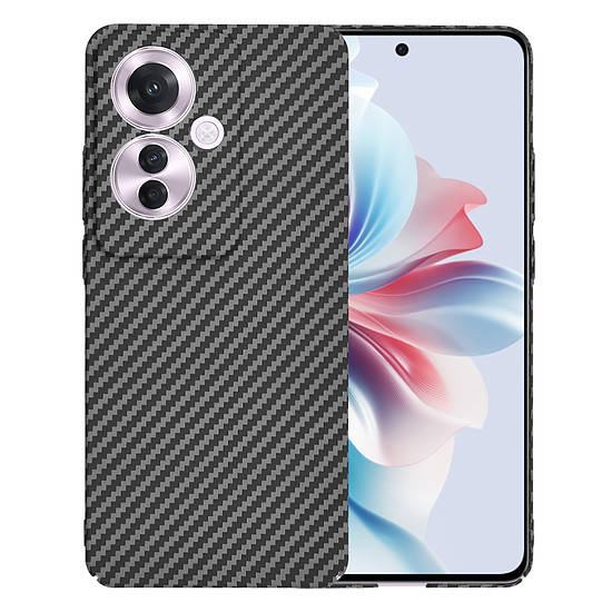 Techsuit - Carbonite FiberShell - Oppo Reno11 F - Fekete (KF2332914)