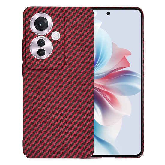 Techsuit - Carbonite FiberShell - Oppo Reno11 F - Piros (KF2333408)