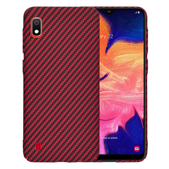 Techsuit - Carbonite FiberShell - Samsung Galaxy A10 - Piros (KF2334250)