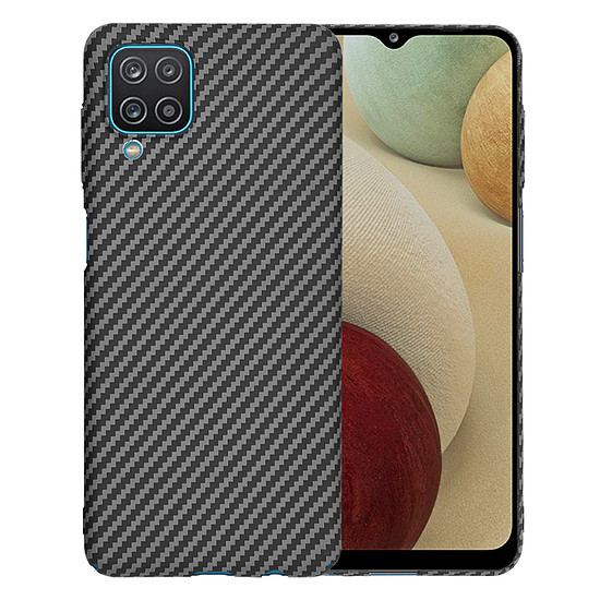 Techsuit - Carbonite FiberShell - Samsung Galaxy A12 / A12 Nacho / M12 / F12 - fekete (KF2334192)