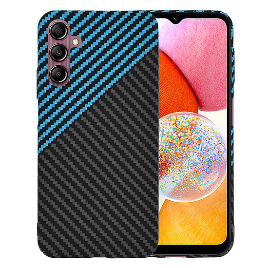 Techsuit - Carbonite FiberShell - Samsung Galaxy A14 4G / A14 5G - Blue Pulse (KF2333678)